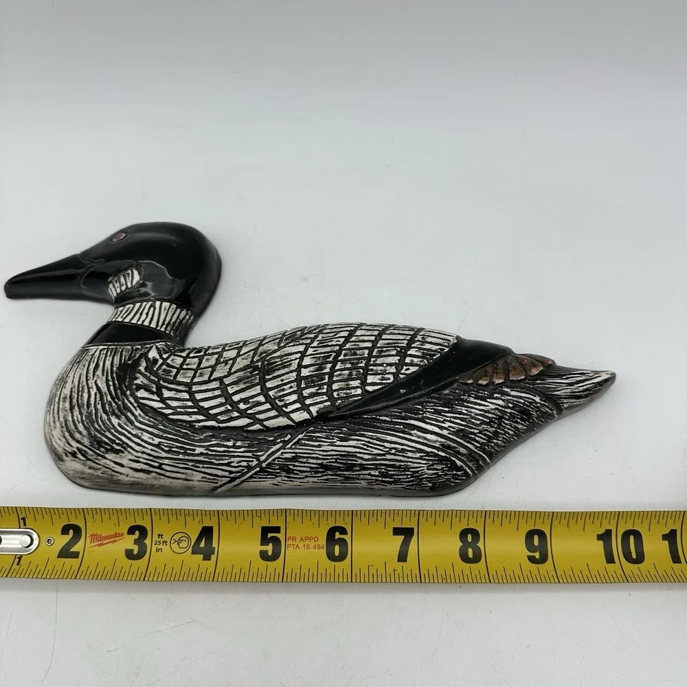 Ceramic Duck Wall Hanging Black And White Glossy Finish 10